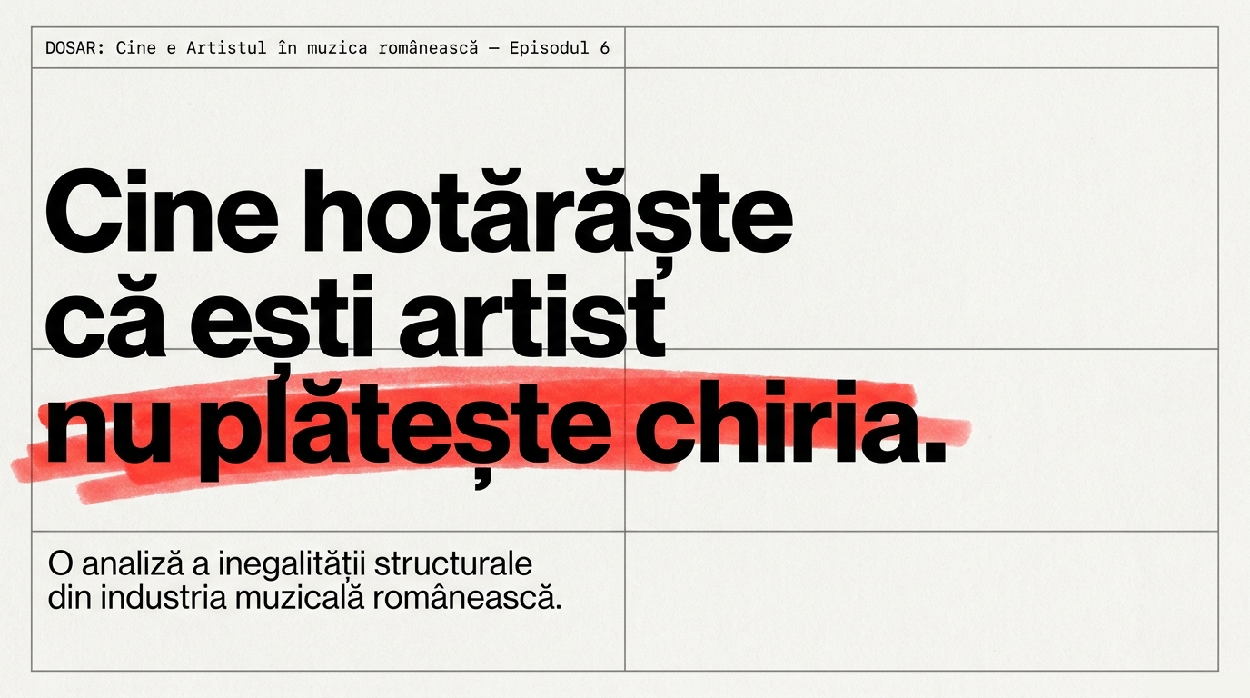 Cine hotărăște că ești artist nu plătește chiria